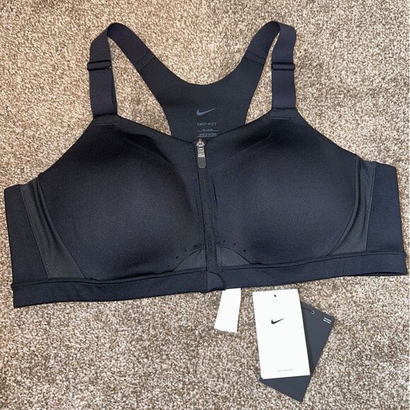 Nike Alpha mesh-trimmed Dri-FIT sports bra Size 46A-46B - Picture 2 of 9